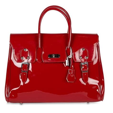 Sac rouge vernis .